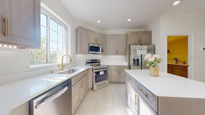 Interior, Kitchen, Recessed Lighting, Stainless Steel Appliances