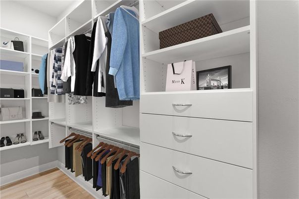 Interior, Walk-in Closets, Wood Texture Flooring