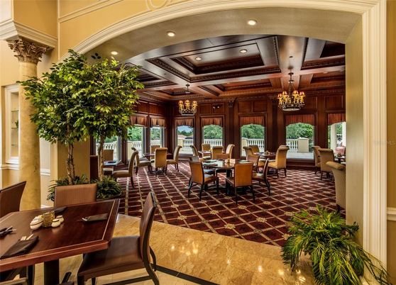 Chandelier, Dining room, Interior, Living room, Recessed Lighting, Wooden Walls