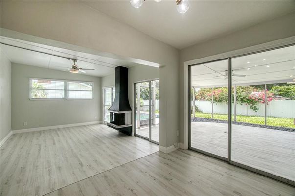 Empty room, Fireplace, Interior, Wood Texture Flooring