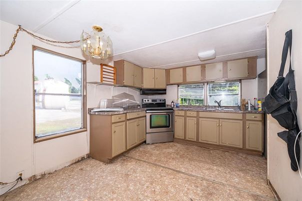 Chandelier, Interior, Kitchen, Stainless Steel Appliances