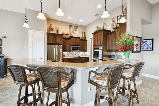 Interior, Kitchen, Pendant Lights, Recessed Lighting, Stainless Steel Appliances