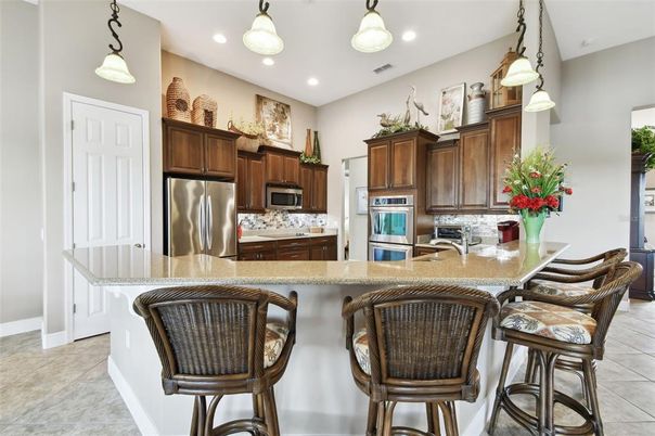 Interior, Kitchen, Pendant Lights, Recessed Lighting, Stainless Steel Appliances