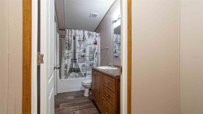 Bathroom, Interior, Wood Texture Flooring