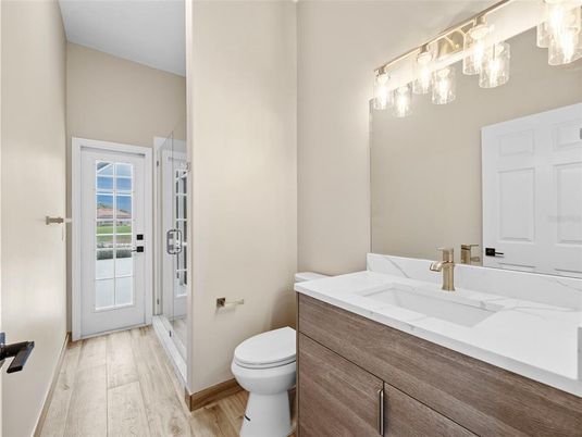 Bathroom, Interior, Wood Texture Flooring
