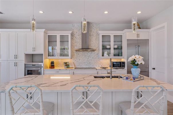Interior, Kitchen, Pendant Lights, Recessed Lighting, Stainless Steel Appliances