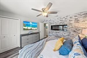 Bedroom, Interior, Living room, Stone Walls, Wood Texture Flooring