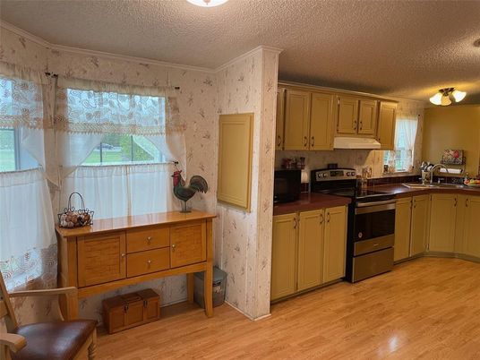 Interior, Kitchen, Wood Texture Flooring