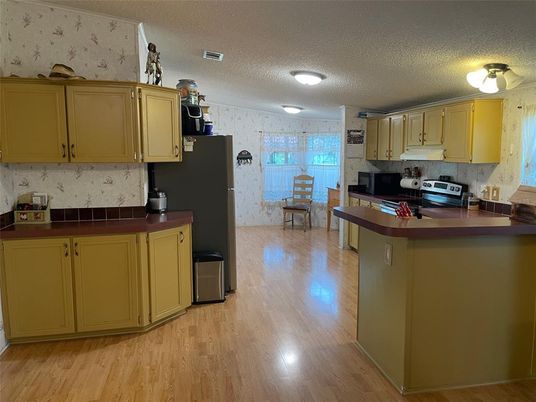 Interior, Kitchen, Wood Texture Flooring