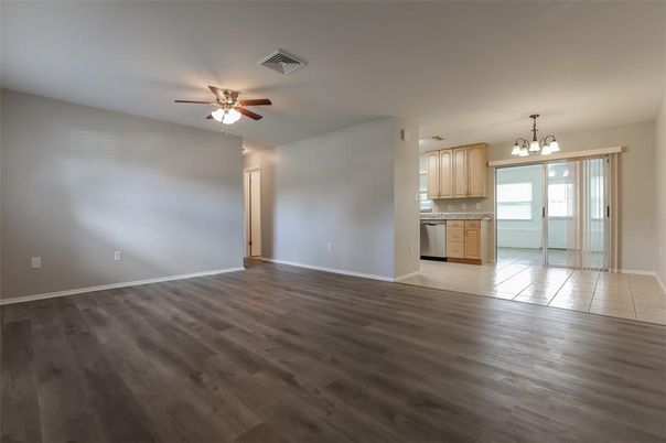 Empty room, Interior, Kitchen, Wood Texture Flooring