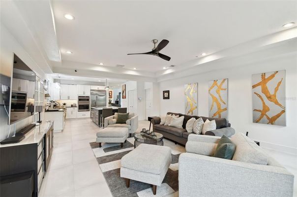 Interior, Kitchen, Living room, Recessed Lighting, Stainless Steel Appliances