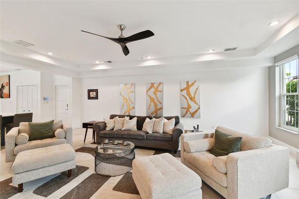 Interior, Living room, Recessed Lighting