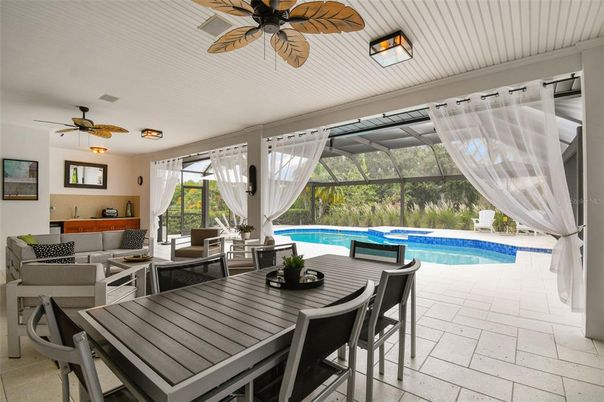 Dining room, Glass Ceilings, Interior, Living room, Pool, Sun Room