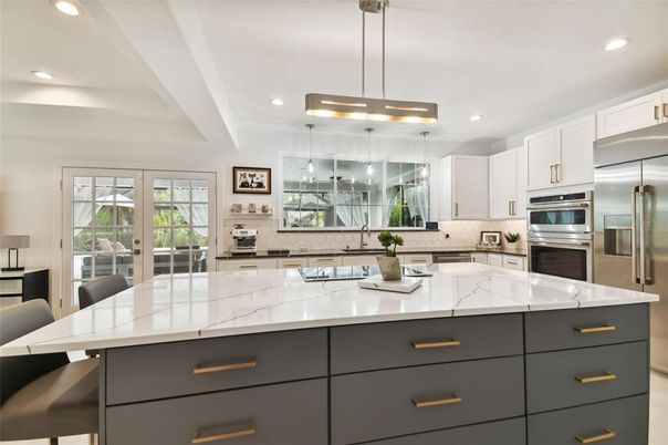 Interior, Kitchen, Pendant Lights, Recessed Lighting, Stainless Steel Appliances