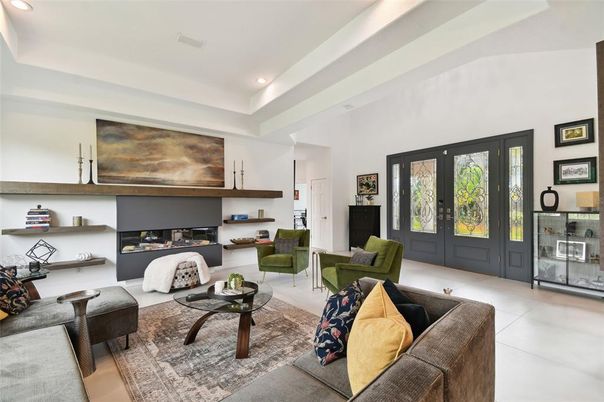 Fireplace, Interior, Living room, Recessed Lighting