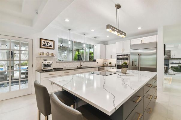 Interior, Kitchen, Pendant Lights, Recessed Lighting, Stainless Steel Appliances