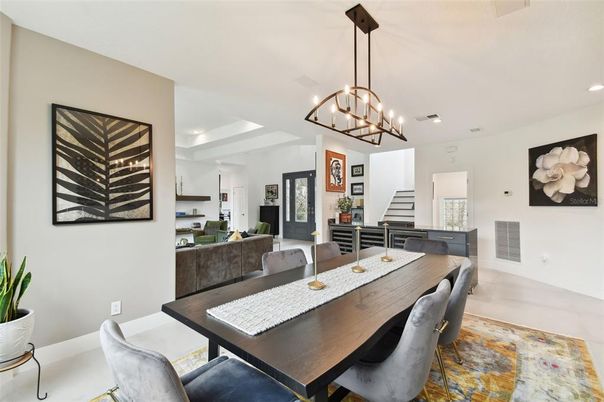 Chandelier, Dining room, Interior, Pendant Lights, Recessed Lighting