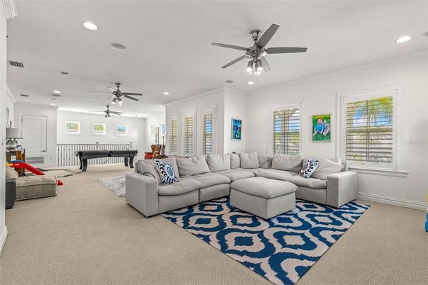 Billiard Table, Game Room, Interior, Living room, Recessed Lighting