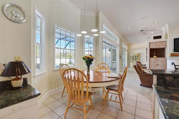 Dining room, Interior, Living room, Pendant Lights, Recessed Lighting