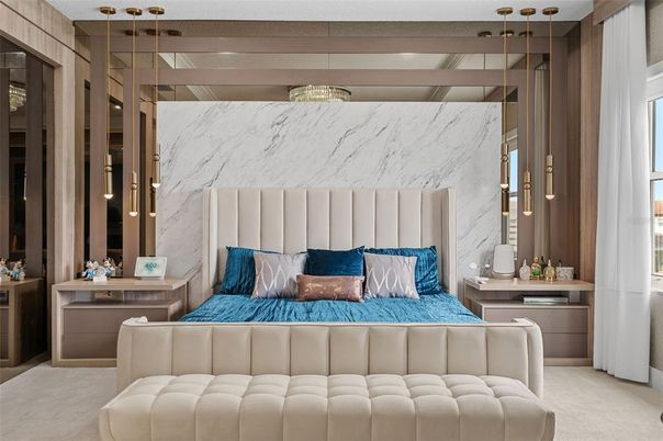 Bedroom, Interior, Marble Walls