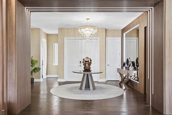 Chandelier, Interior, Wood Texture Flooring