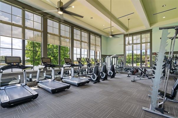 Fitness Equipment, Gym, Interior, Recessed Lighting