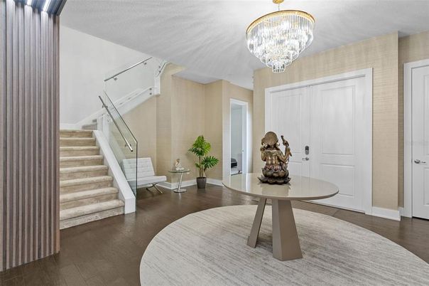 Chandelier, Interior, Wood Texture Flooring