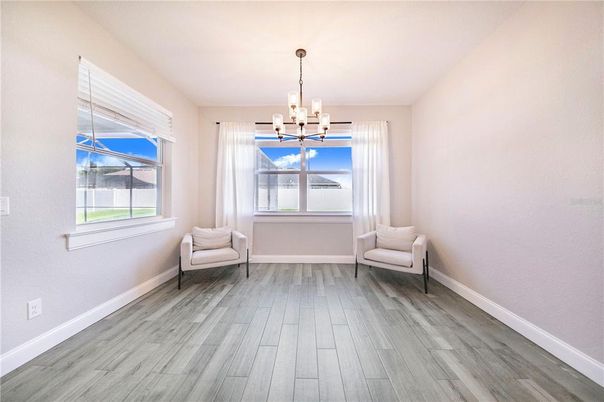 Chandelier, Empty room, Interior, Wood Texture Flooring