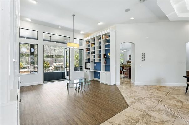 Interior, Pendant Lights, Recessed Lighting, Wood Texture Flooring