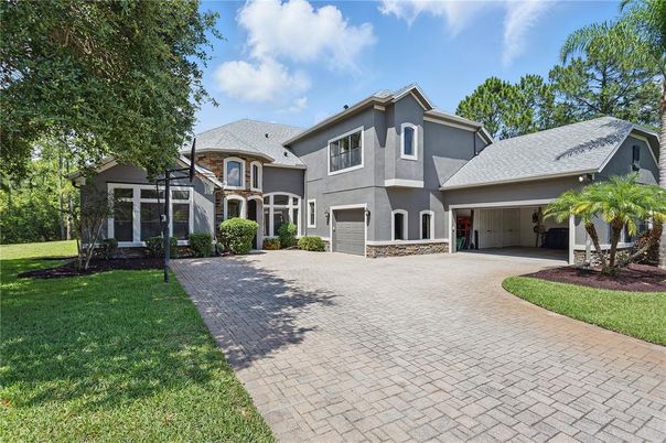 Attached, Backyard, Exterior, Facade, Mediterranean