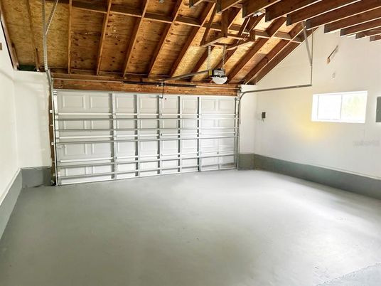 Garage, Interior, Wooden Beams, Wooden Ceilings