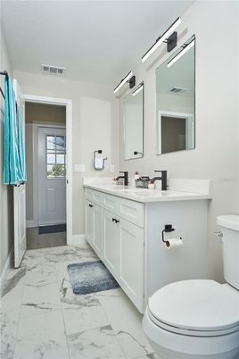 Bathroom, Dual Sink Vanities, Interior, Marble
