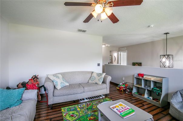 Interior, Living room, Pendant Lights, Wood Texture Flooring