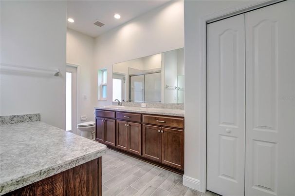 Bathroom, Bedroom, Interior, Recessed Lighting, Wood Texture Flooring