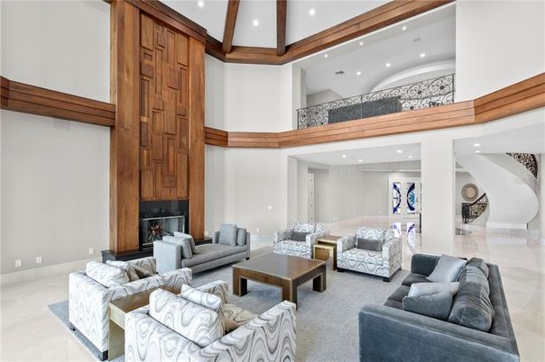 Fireplace, Interior, Living room, Recessed Lighting
