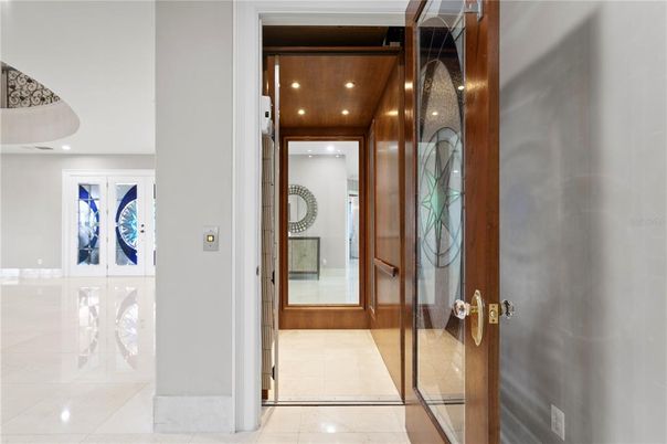 Elevator, Interior, Recessed Lighting