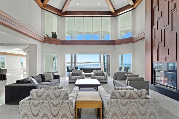 Fireplace, Interior, Living room, Recessed Lighting