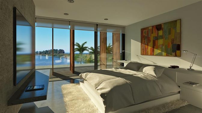 Bedroom, Interior, Recessed Lighting, Water