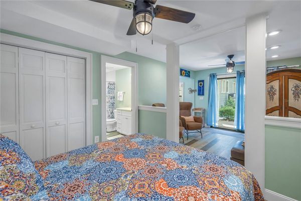 Bathroom, Bedroom, Interior, Recessed Lighting, Wood Texture Flooring