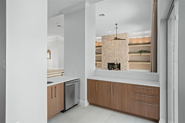 Fireplace, Interior, Kitchen, Stone Walls