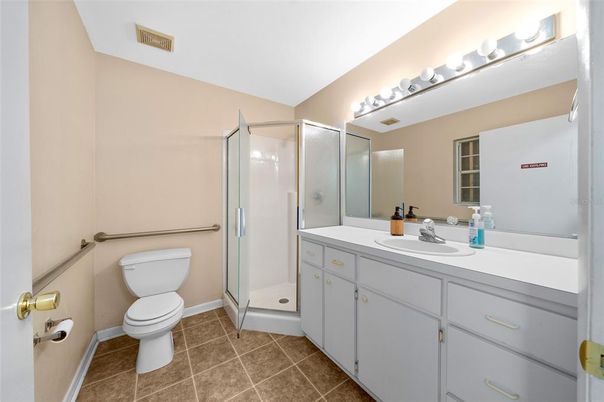 Bathroom, Dual Sink Vanities, Glass Shower, Interior
