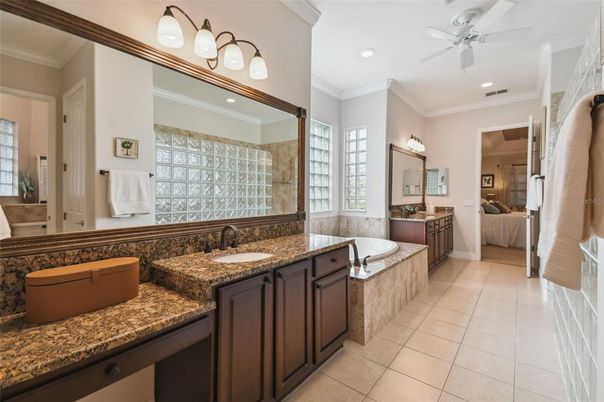 Bathroom, Bedroom, Dual Sink Vanities, Interior, Recessed Lighting