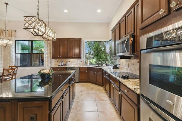 Interior, Kitchen, Pendant Lights, Recessed Lighting, Stainless Steel Appliances