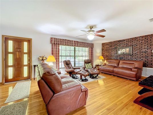 Interior, Living room, Stone Walls, Wood Texture Flooring