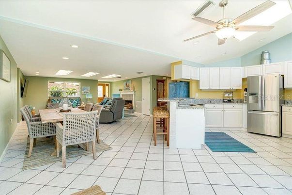 Dining room, Interior, Kitchen, Living room, Recessed Lighting, Stainless Steel Appliances