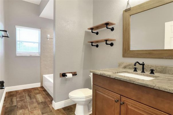 Bathroom, Interior, Wood Texture Flooring