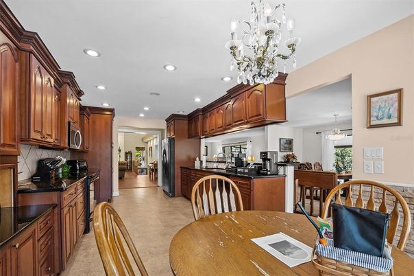 Chandelier, Dining room, Interior, Kitchen, Recessed Lighting