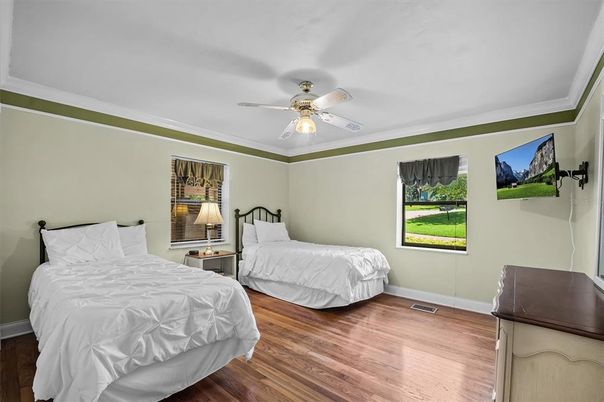 Bedroom, Interior, Wood Texture Flooring