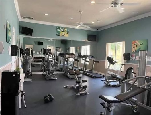 Fitness Equipment, Gym, Interior, Recessed Lighting