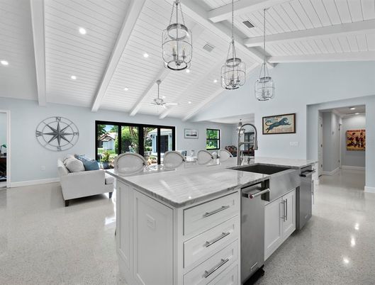 Interior, Kitchen, Living room, Pendant Lights, Recessed Lighting